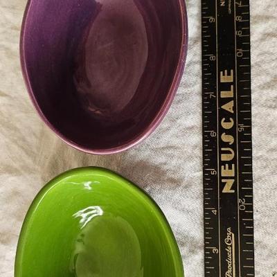 2 small oval B. Eigen ceramic dishes SIGNED!