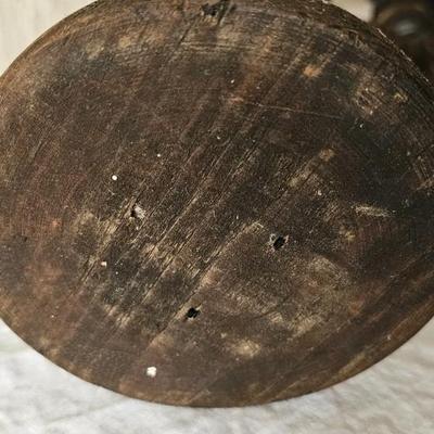 Unique 1970s carved Goth wood candelabra