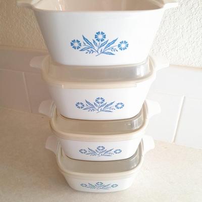 Blue cornflower Corning ware Petite pan's P-41 some with lids
