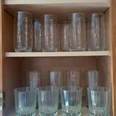 Fourteen glass Drinking glasses