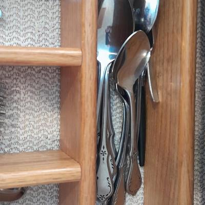 Flatware drawer - spoons - butter knives - forks - and more