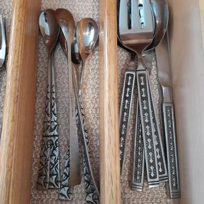 Flatware drawer - spoons - butter knives - forks - and more