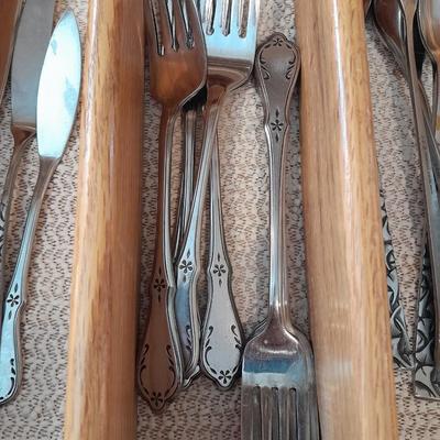 Flatware drawer - spoons - butter knives - forks - and more