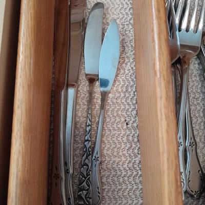 Flatware drawer - spoons - butter knives - forks - and more