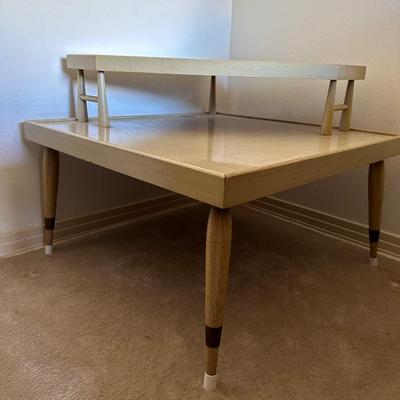 Mid Century Two Tier Corner Table