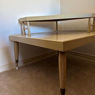 Mid Century Two Tier Corner Table