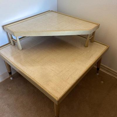Mid Century Two Tier Corner Table