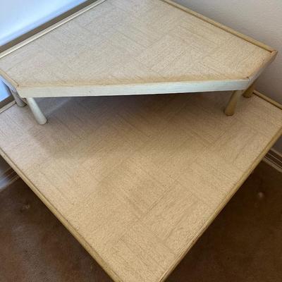 Mid Century Two Tier Corner Table