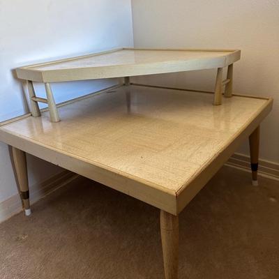 Mid Century Two Tier Corner Table