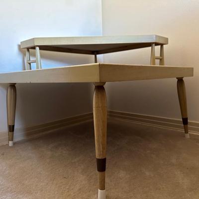 Mid Century Two Tier Corner Table