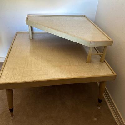 Mid Century Two Tier Corner Table