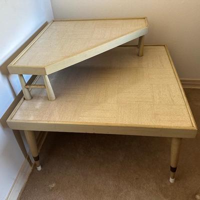 Mid Century Two Tier Corner Table