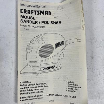 Craftsman Mouse Sander/Polisher and Accessory Kit