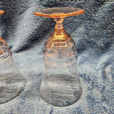 Pair of Heisey ice tea glasses