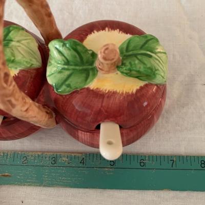 Apple motif condiment server