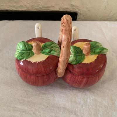 Apple motif condiment server