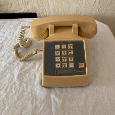 Vintage Comdial push button phone Biege/ Tan color