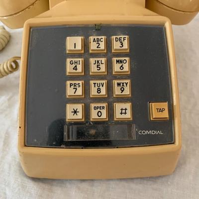Vintage Comdial push button phone Biege/ Tan color