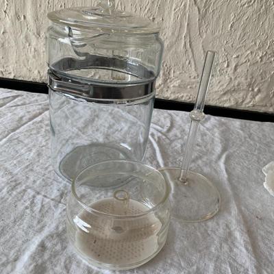 Vintage glass PYREX Flameware Percolator 6 cup Coffee Pot