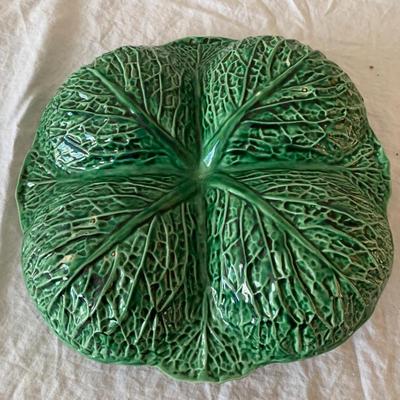 Country Cabbage Leaf Serving platter Ceramic