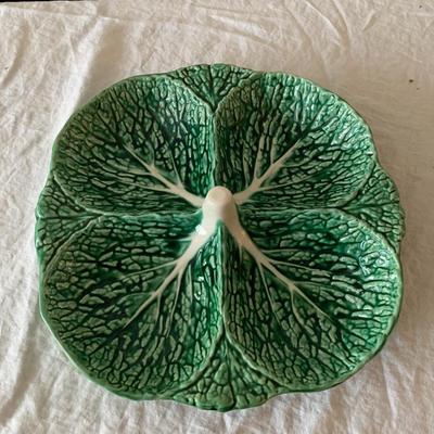 Country Cabbage Leaf Serving platter Ceramic