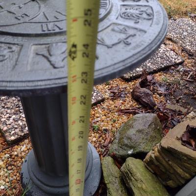 Cast Metal Garden Sundial on Pedestal