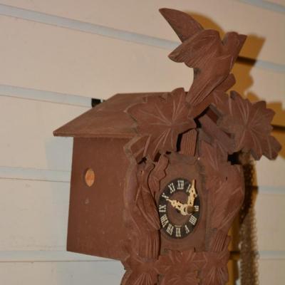 West Germany Wood Cuckoo Clock Working - No Weights