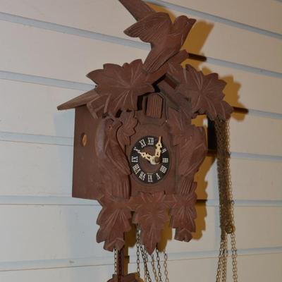 West Germany Wood Cuckoo Clock Working - No Weights