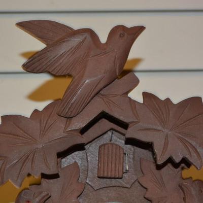 West Germany Wood Cuckoo Clock Working - No Weights