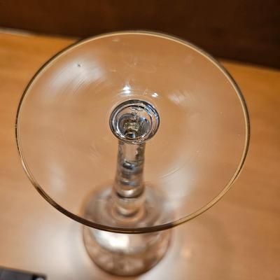 Seven Gold-Rimmed Wine Glasses (LR-DW)