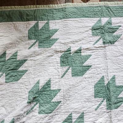 Vintage Tulip Pattern Quilt