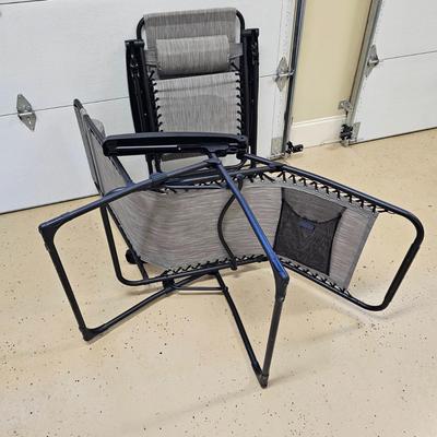 Pair of Outdoor Reclining Loungers (G-JS)