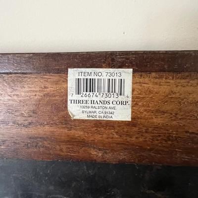 Pair of Wood Framed Metal Wall Art - Three Hands Corp (P-RG)