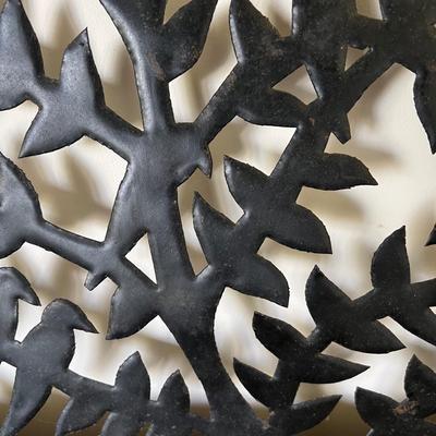 Pair of Wood Framed Metal Wall Art - Three Hands Corp (P-RG)