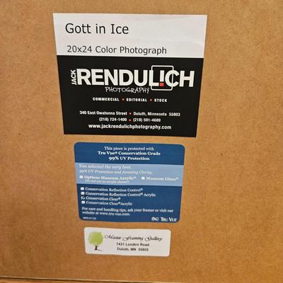 "Gott in Ice" Signed Photograph by Jack Rendulich (DR-DW)