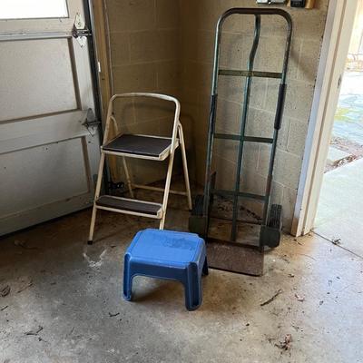 Hand Truck W/Non-Pneumatic Tires & Step Stools (G-RG)