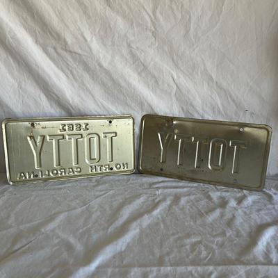 1980â€™s North Carolina License Plates (K-RG)