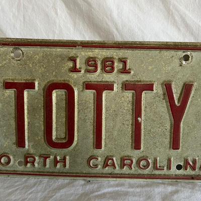 1980â€™s North Carolina License Plates (K-RG)