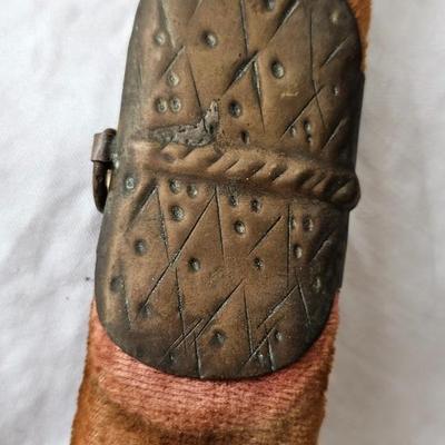 Tulwar sword with velvet scabbard