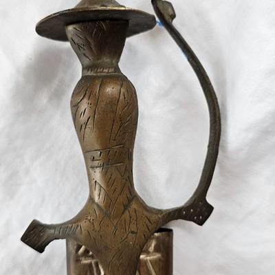 Tulwar sword with velvet scabbard