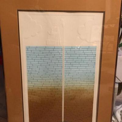 2 Before & After Signed Oil Refinery Large Etching/Lithographs 23" x 32" (Signature Cannot be Made Out). No Reserve Bid...