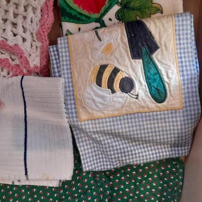 Drawer of Kitchen Linens - Hand towels - Dish cloths - Apron and more