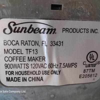 Sunbeam Automatic coffee maker with Coffee mugs and filters