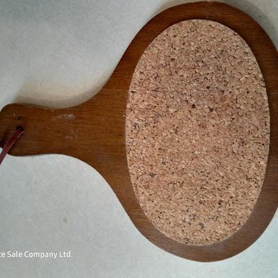 Assortment of Kitchen trivets - wood - cloth - cork - and wicker
