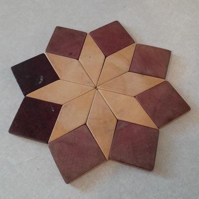 Assortment of Kitchen trivets - wood - cloth - cork - and wicker