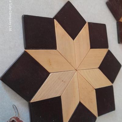 Assortment of Kitchen trivets - wood - cloth - cork - and wicker