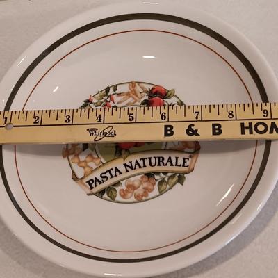 Lasagna for dinner please! Corning ware lasagna pan with 4 Pasta Naturale pasta bowls
