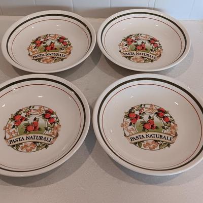 Lasagna for dinner please! Corning ware lasagna pan with 4 Pasta Naturale pasta bowls