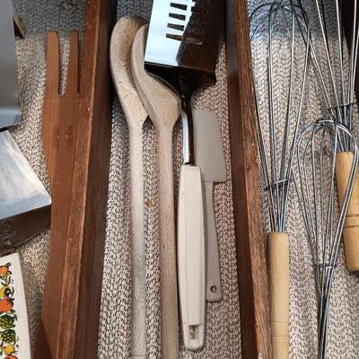 Kitchen utensils - pizza cutter - whisks - serving and cooking utensils and more