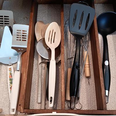 Kitchen utensils - pizza cutter - whisks - serving and cooking utensils and more